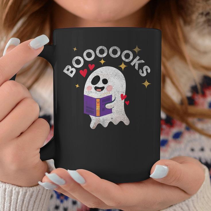Boooooks Halloween Ghost Reading Book For Teacher & Student Men Women Kids Graphic Print Coffee Mug Unique Gifts
