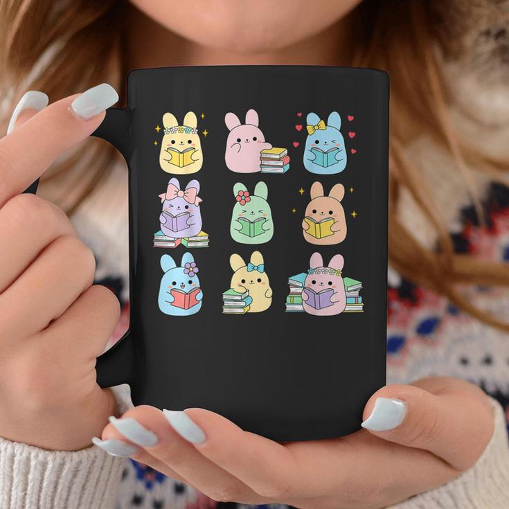 Bunny Reading Books Easter Day Teacher Librarian Book Women Graphic Print Coffee Mug Unique Gifts