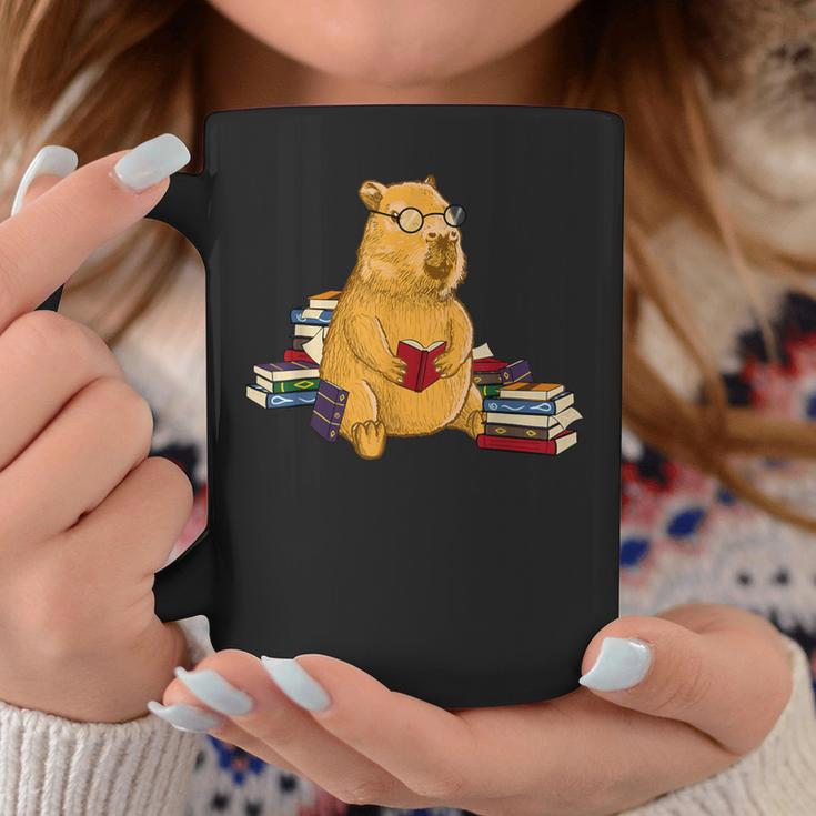 Capybara Reading Books Graphic Print Coffee Mug Unique Gifts Capybara Reading Books Graphic Print Coffee Mug Unique Gifts