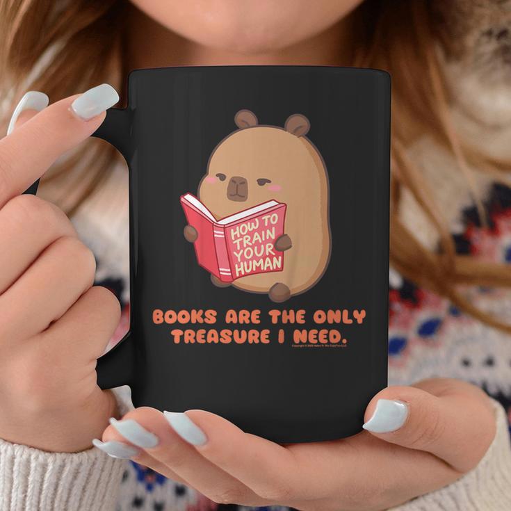 CapyFun Books Are The Only Treasure I Need Capybara Kids Graphic Print Coffee Mug Unique Gifts