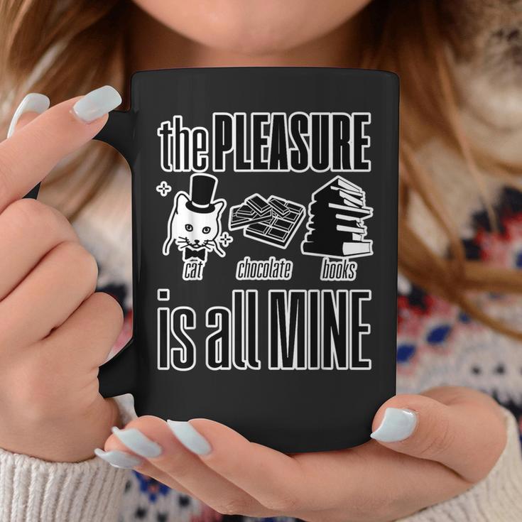 Cat Chocolate Books All Mine Graphic Print Coffee Mug Unique Gifts