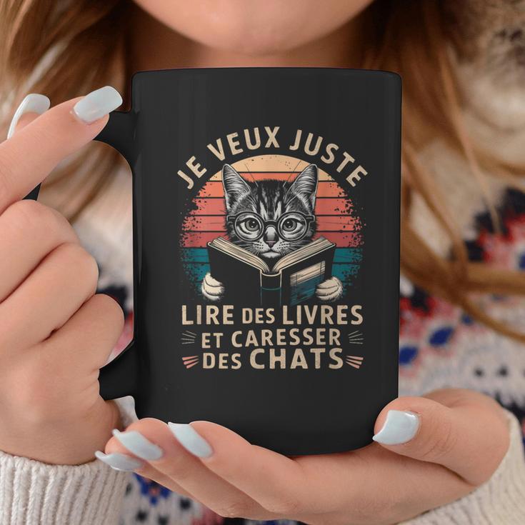 Cat And Reading For Book And Cat Lover Graphic Print Coffee Mug Unique Gifts