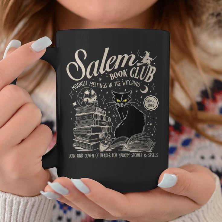 Cat Witch Salem Book Club Reading Halloween Book Lover Graphic Print Coffee Mug Unique Gifts Cat Witch Salem Book Club Reading Halloween Book Lover Graphic Print Coffee Mug Unique Gifts