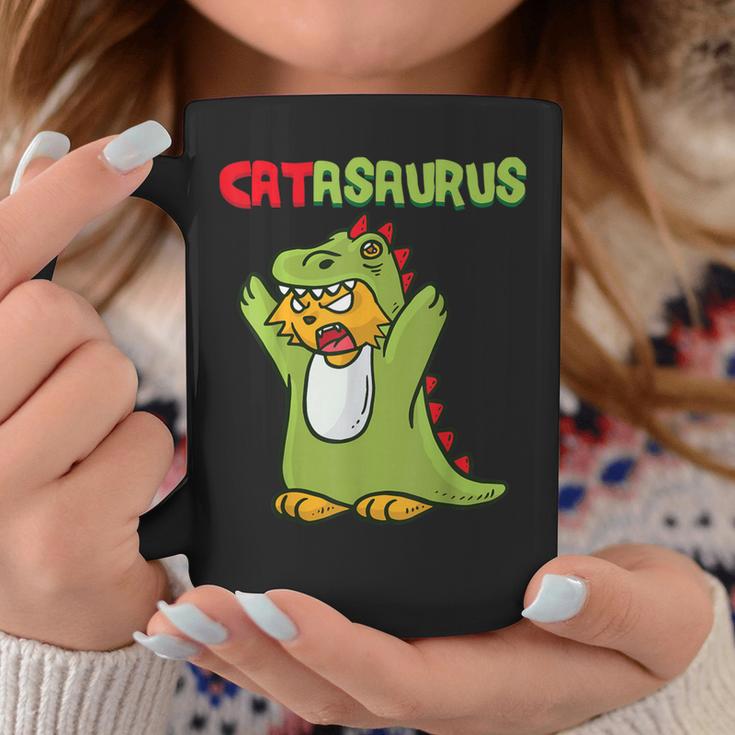 Catasaurus T-Rex Cat Kitten Dinosaur Feline Dino Dragon コーヒーマグ 面白い贈り物