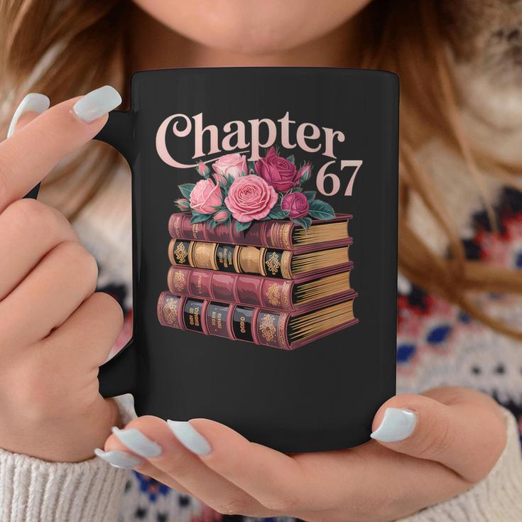 Chapter 67 Floral Book Stack Graphic Print Coffee Mug Unique Gifts