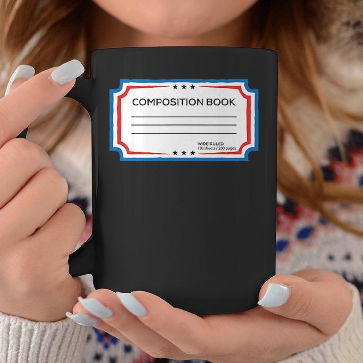 Classic Composition Book Cover Teachers And Students Graphic Print Coffee Mug Unique Gifts