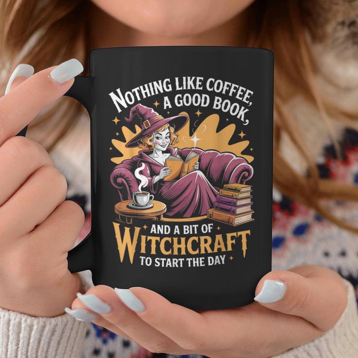 Coffee Book Witchcraft Witch Witches Bookish Reader Reading Graphic Print Coffee Mug Unique Gifts