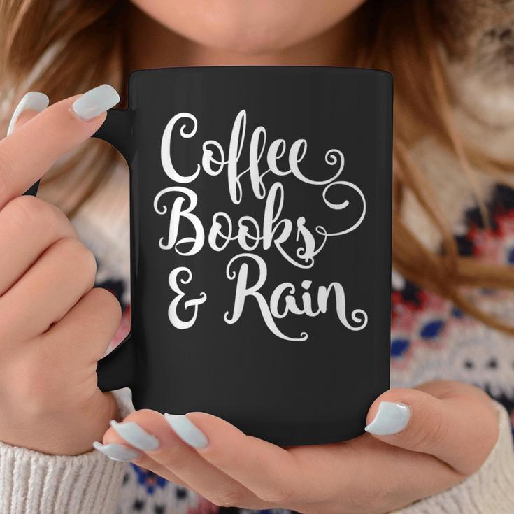Coffee Books & Rain Shirt Graphic Print Coffee Mug Unique Gifts