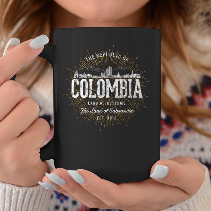 Colombia ヴィンテージスタイルのレトロなコロンビア コーヒーマグ 面白い贈り物