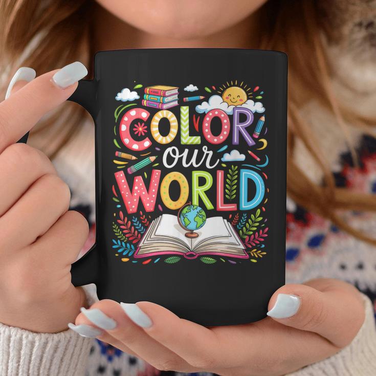 Color Our World Book Reading Program 2026 Summer Reading Graphic Print Coffee Mug Unique Gifts