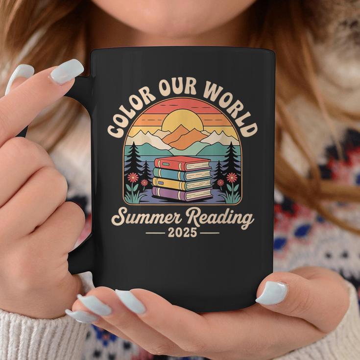 Color Our World Summer Reading 2025 Cute Book Wildflowers Graphic Print Coffee Mug Unique Gifts Color Our World Summer Reading 2025 Cute Book Wildflowers Graphic Print Coffee Mug Unique Gifts