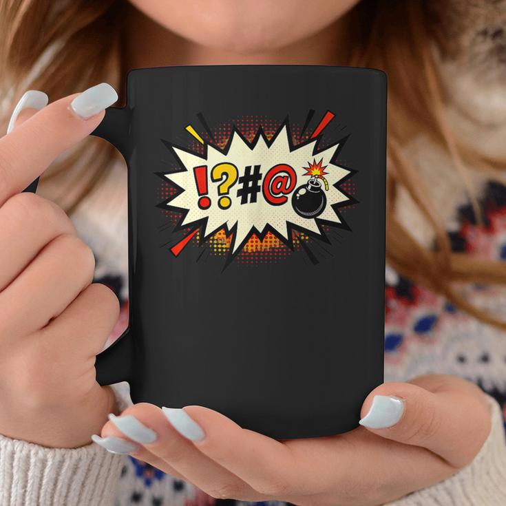 Comic Book Swear Bubble Pop Art Explosion Humor Graphic Print Coffee Mug Unique Gifts