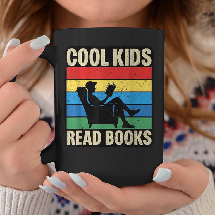Cool Kids Read Books Retro Reading Vintage Graphic Print Coffee Mug Unique Gifts