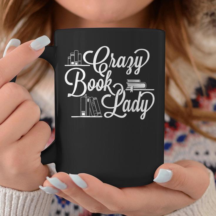 Crazy Book Lady Bookworm Reader Cataloger School Librarian Graphic Print Coffee Mug Unique Gifts