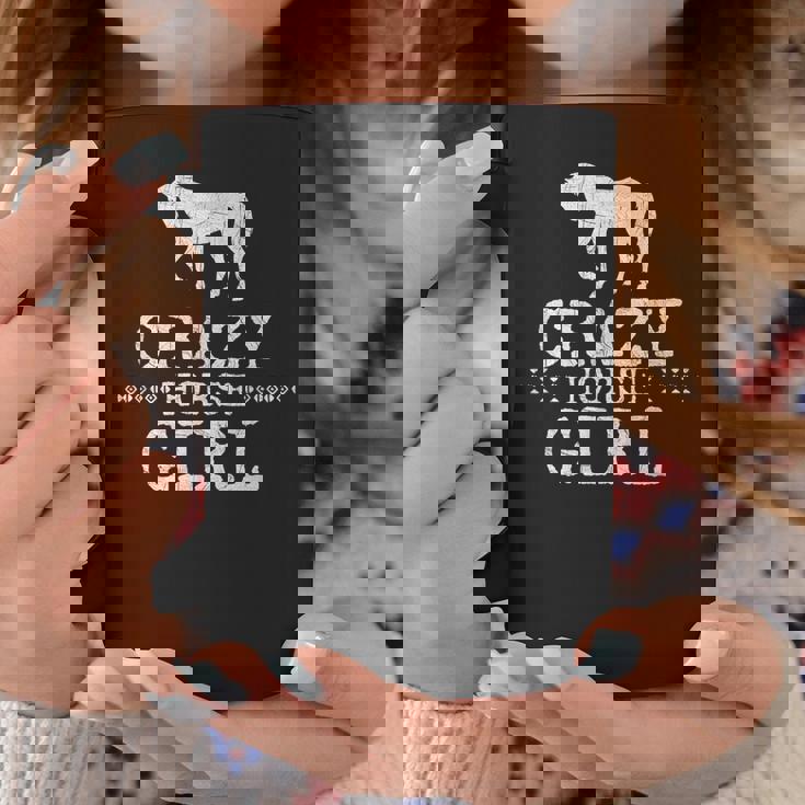 Crazy Horse Girl 、ストレスを感じたエクエストリアン愛好家へのギフト コーヒーマグ 面白い贈り物