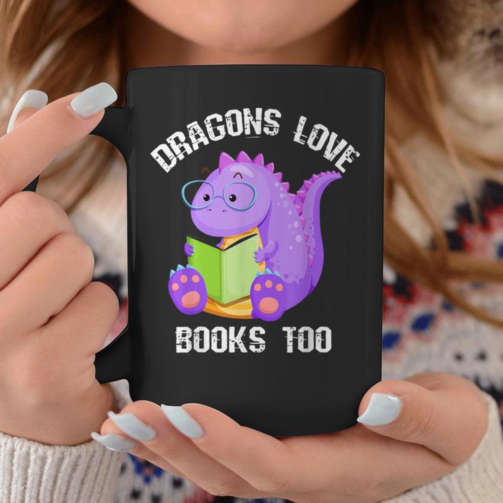 Cure Dragons Love Books Too Graphic Print Coffee Mug Unique Gifts