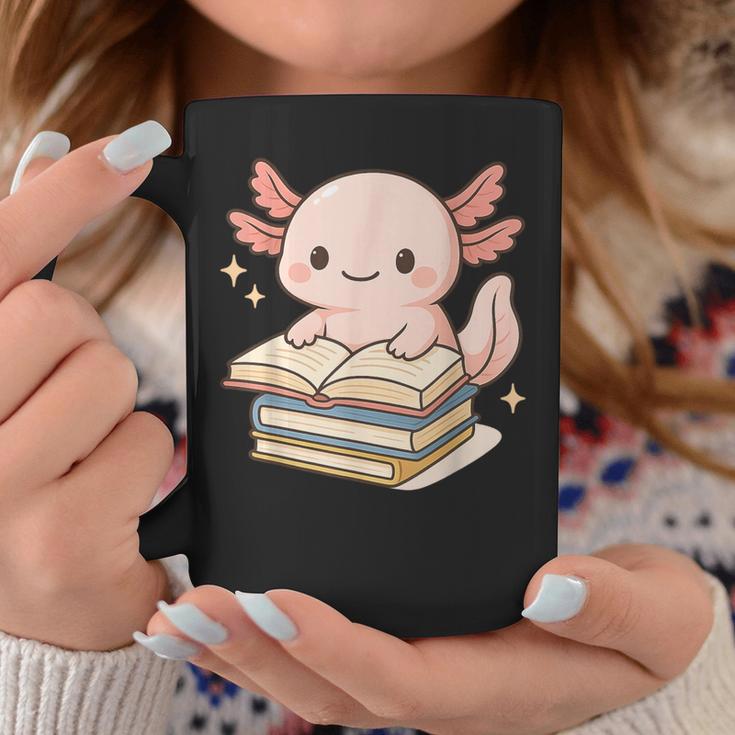 Cute Axolotl Reading Books Shirt Kawaii Axolotl Lover Graphic Print Coffee Mug Unique Gifts