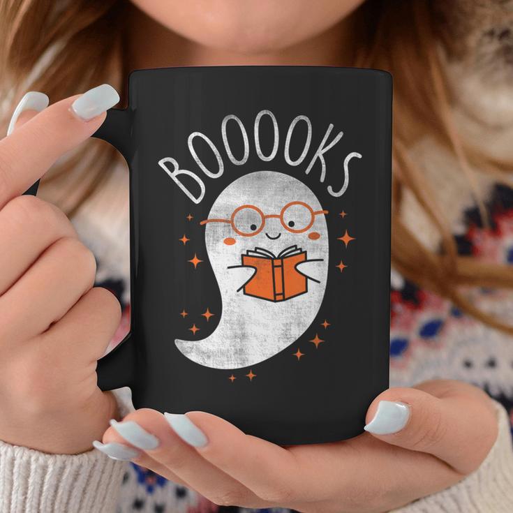 Cute Ghost Book Reading Halloween Teacher Top Graphic Print Coffee Mug Unique Gifts