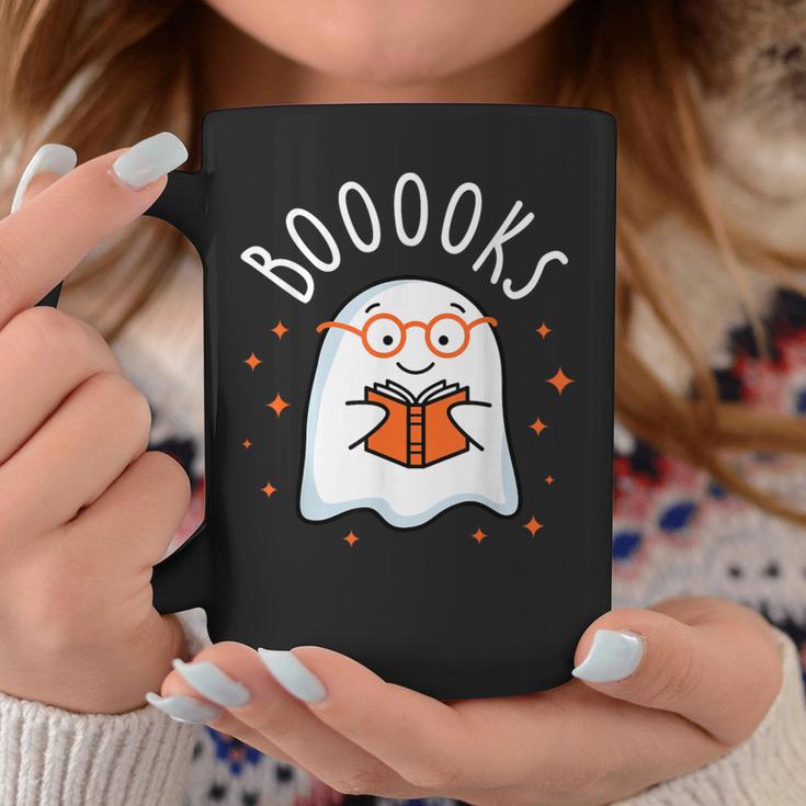 Cute Ghost Reading Book Booooks Teacher Halloween School Kid Graphic Print Coffee Mug Unique Gifts