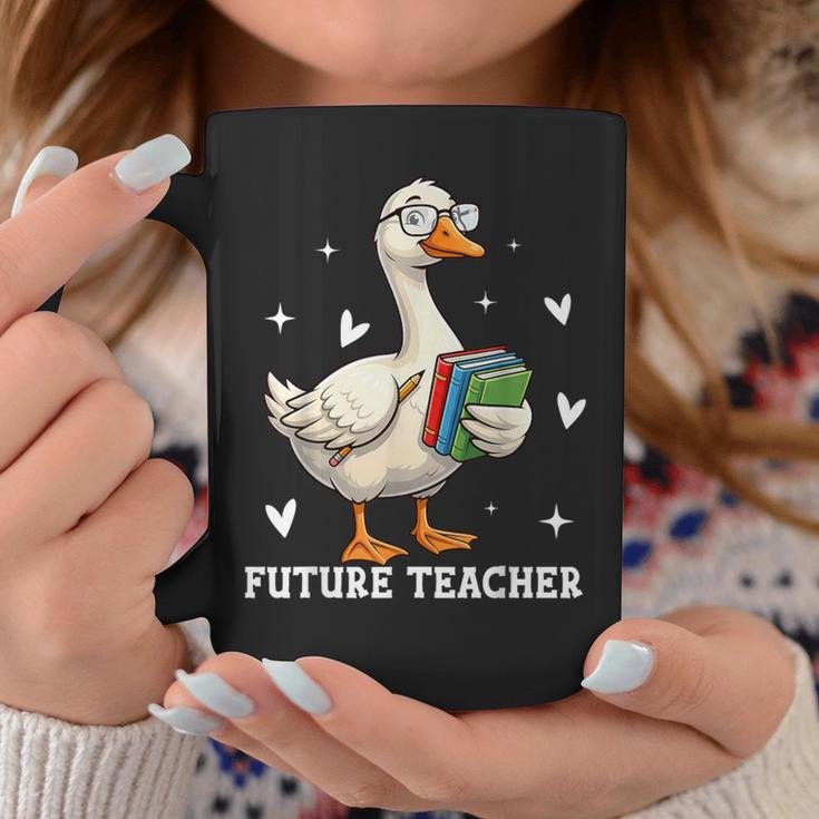 Cute Goose I Love Future Teacher Reading Books Graphic Print Coffee Mug Unique Gifts