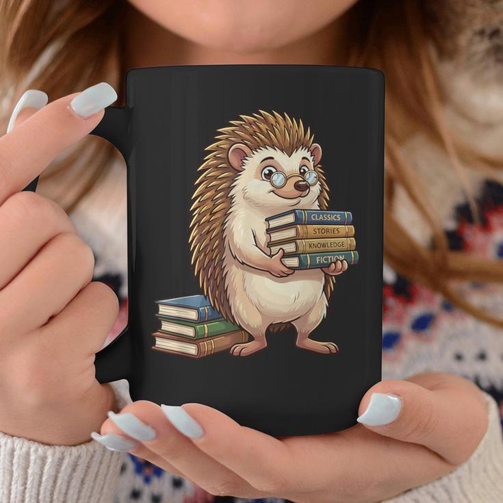Cute Hedgehog Classics Stories Knowledge Fiction Reading Graphic Print Coffee Mug Unique Gifts