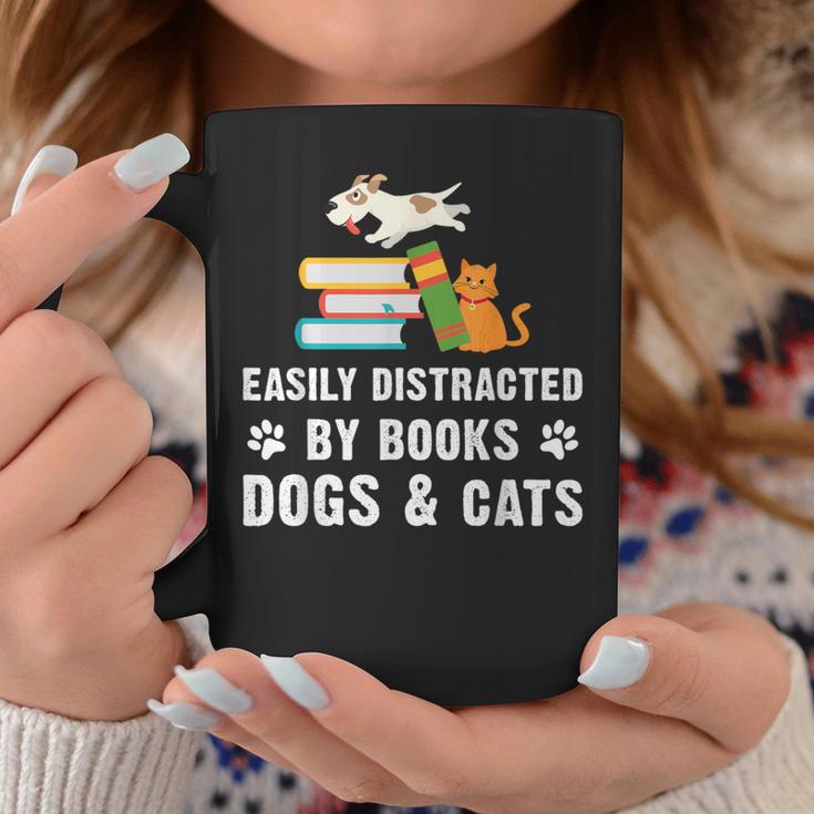 Cute Pet Animals Book Easily Distracted By Dogs Cats & Books Graphic Print Coffee Mug Unique Gifts Cute Pet Animals Book Easily Distracted By Dogs Cats & Books Graphic Print Coffee Mug Unique Gifts
