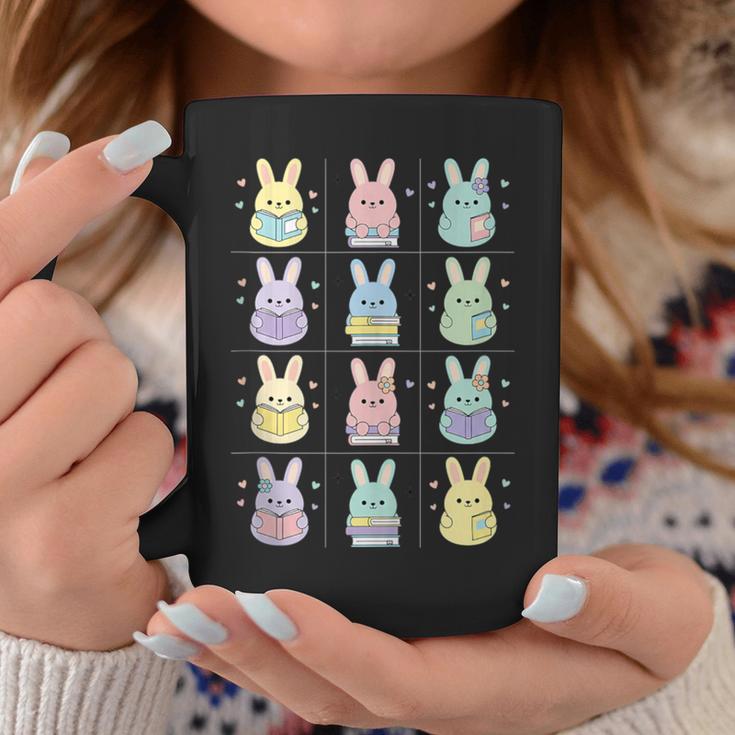 Cute Reading Bunny Book Lover Literary Woodland Animals Graphic Print Coffee Mug Unique Gifts