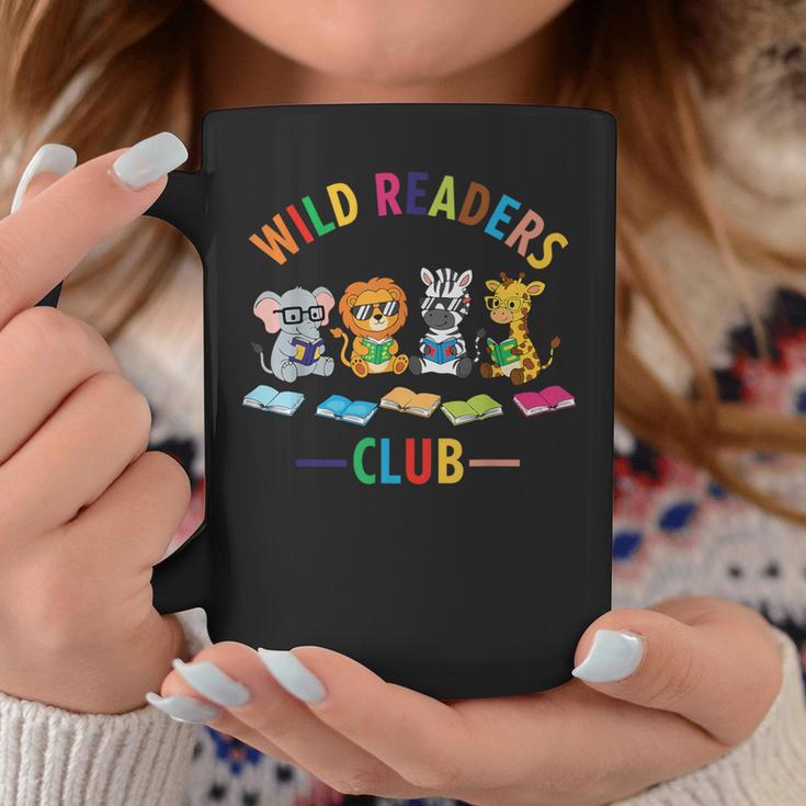 Cute Safari Animals Reading Books Reading Club Kids Literacy Graphic Print Coffee Mug Unique Gifts