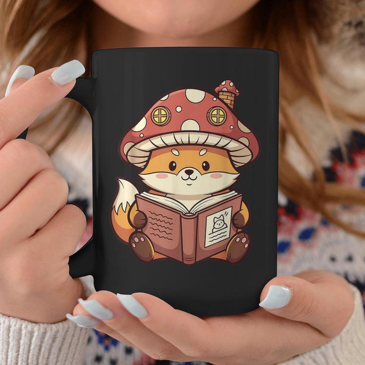 Cute Shiba Inu Mushroom Hat Reading Book Art Graphic Print Coffee Mug Unique Gifts Cute Shiba Inu Mushroom Hat Reading Book Art Graphic Print Coffee Mug Unique Gifts
