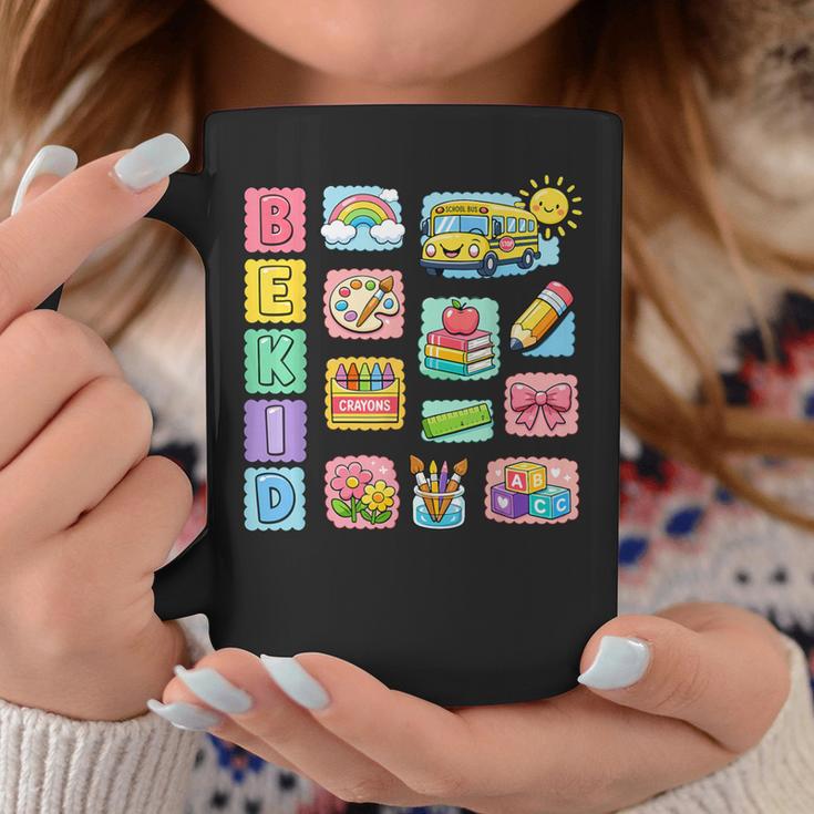 Cute Teacher Life With Crayons Rainbow Books Apple School Graphic Print Coffee Mug Unique Gifts