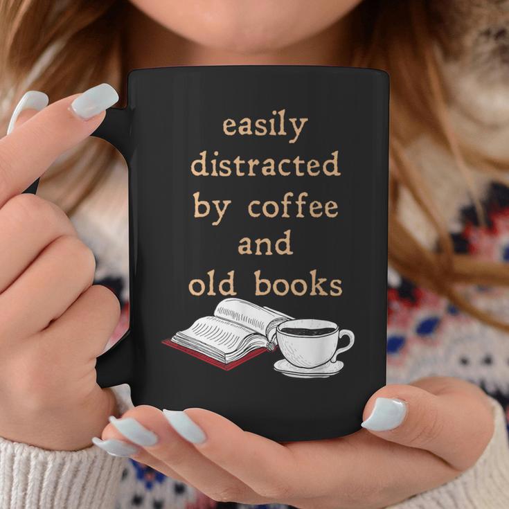Dark Academia Aesthetic Easily Distracted By Coffee And Book Graphic Print Coffee Mug Unique Gifts Dark Academia Aesthetic Easily Distracted By Coffee And Book Graphic Print Coffee Mug Unique Gifts