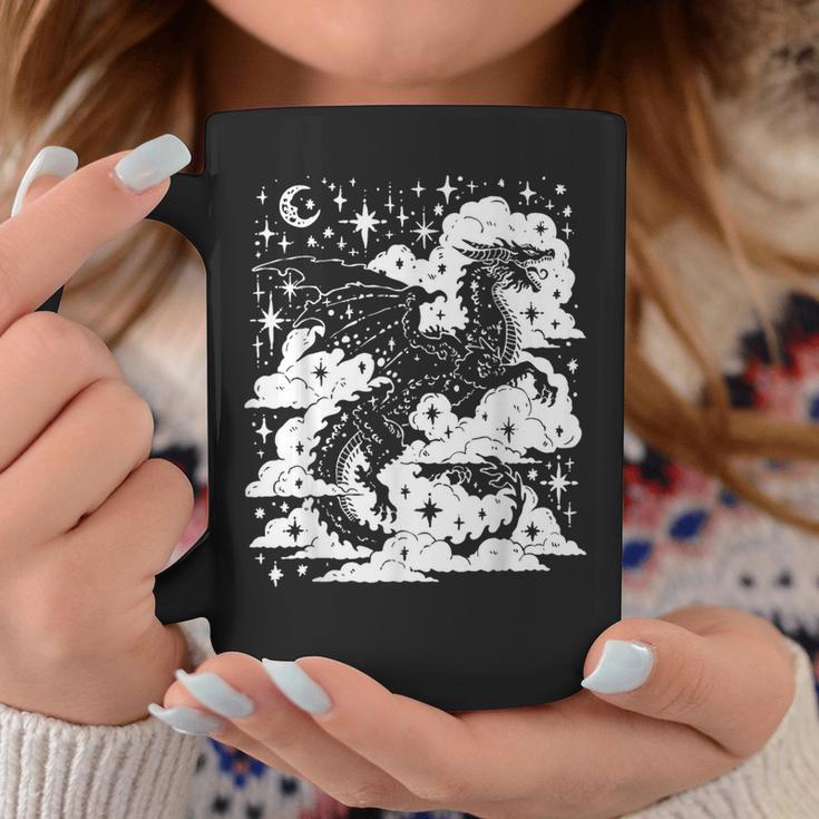 Dark Academia Fantasy Dragon Book Lover Bookish Goblincore Graphic Print Coffee Mug Unique Gifts