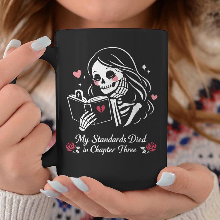 Dark Romance Pajama Skeleton Costume Woman Book Reading Graphic Print Coffee Mug Unique Gifts Dark Romance Pajama Skeleton Costume Woman Book Reading Graphic Print Coffee Mug Unique Gifts