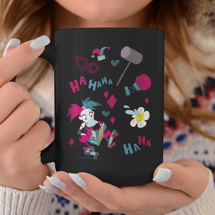 DC Comics Harley Quinn With Textbook Collage Graphic Print Coffee Mug Unique Gifts