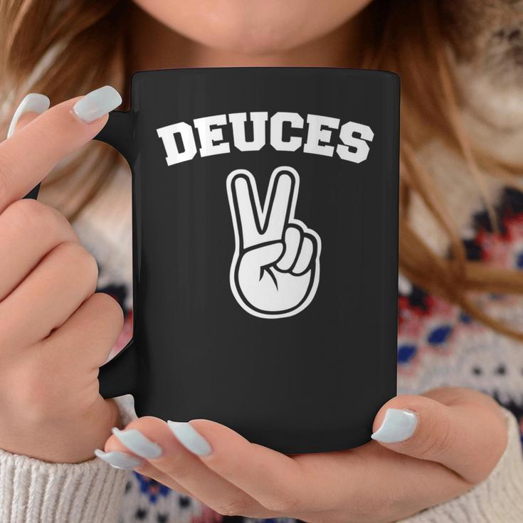 Deuces Finger Deuces 長袖tシャツ コーヒーマグ 面白い贈り物