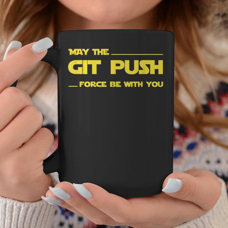 Developer May The Git Push Force Be With You コーヒーマグ 面白い贈り物