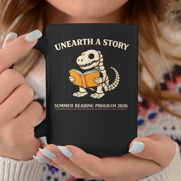 Dinosaur Books Readers Summer Reading 2026 Unearth a Story Graphic Print Coffee Mug Unique Gifts Dinosaur Books Readers Summer Reading 2026 Unearth a Story Graphic Print Coffee Mug Unique Gifts