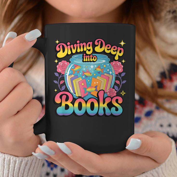 Diving Deep Into Books Oceanic Imagination Graphic Print Coffee Mug Unique Gifts