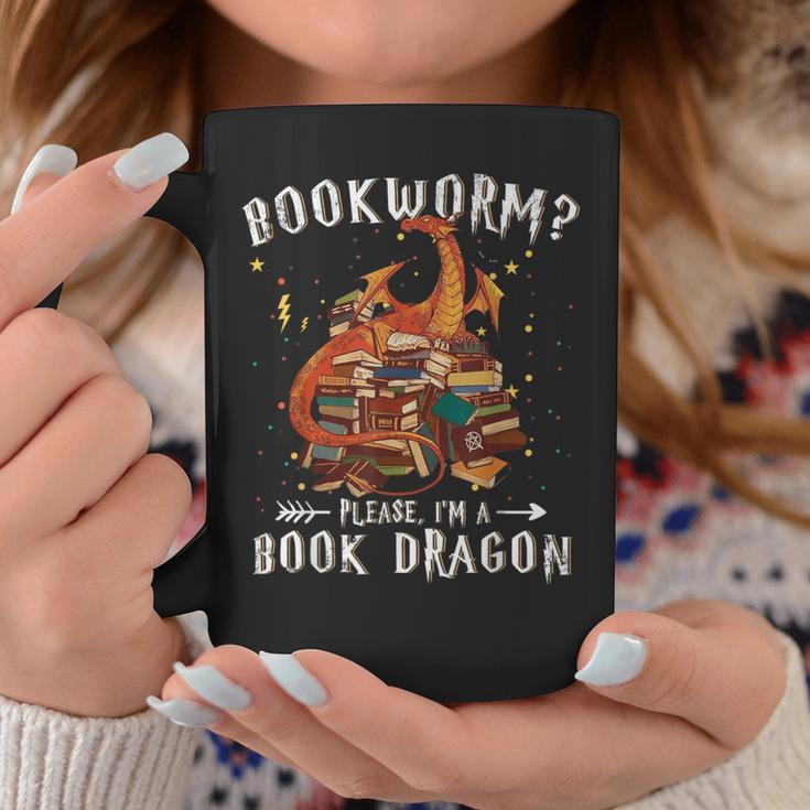 Dragon Book Shirt Bookworm Please I'm a Book Dragon Graphic Print Coffee Mug Unique Gifts