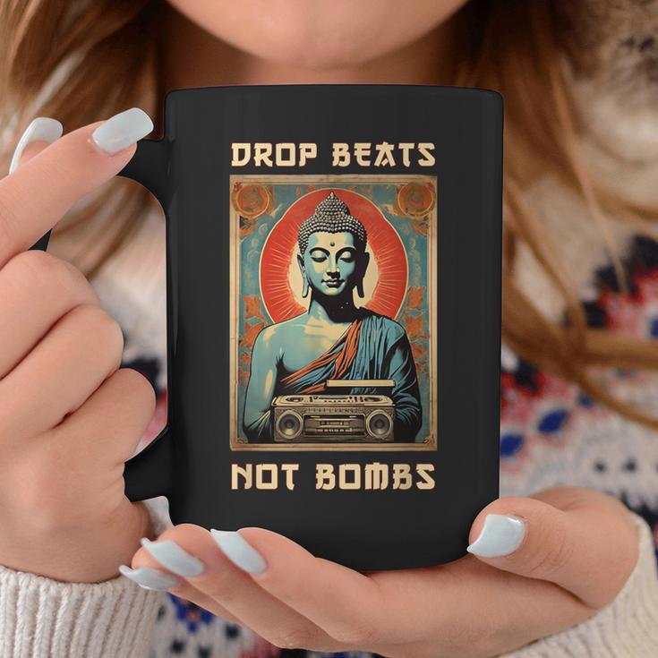 Drop Beats Not Bombs 反戦仏平和 コーヒーマグ 面白い贈り物