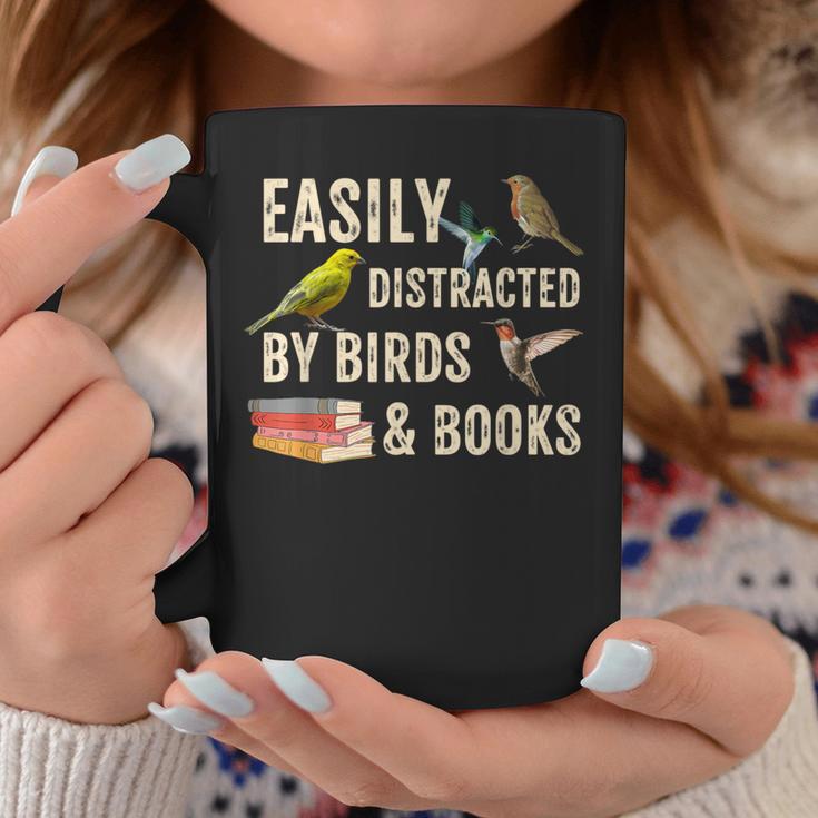 Easily Distracted By Birds & Books Vintage Birder Graphic Print Coffee Mug Unique Gifts Easily Distracted By Birds & Books Vintage Birder Graphic Print Coffee Mug Unique Gifts