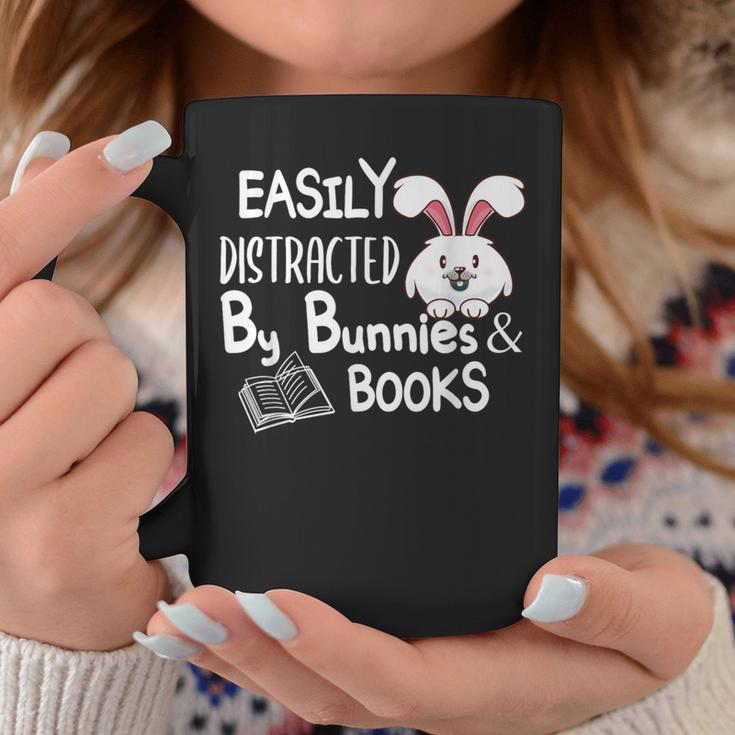 Easily Distracted By Bunnies And Books Graphic Print Coffee Mug Unique Gifts Easily Distracted By Bunnies And Books Graphic Print Coffee Mug Unique Gifts