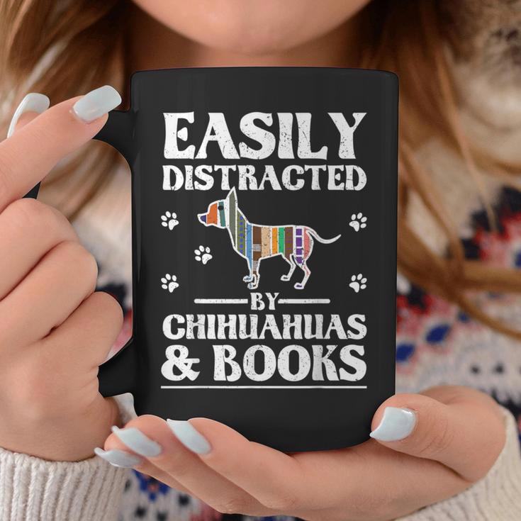 Easily Distracted By Chihuahuas & Books Graphic Print Coffee Mug Unique Gifts Easily Distracted By Chihuahuas & Books Graphic Print Coffee Mug Unique Gifts