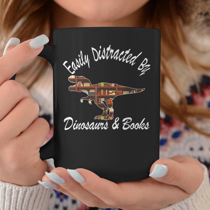 Easily Distracted By Dinosaurs And Books Outfits Men Women Graphic Print Coffee Mug Unique Gifts Easily Distracted By Dinosaurs And Books Outfits Men Women Graphic Print Coffee Mug Unique Gifts