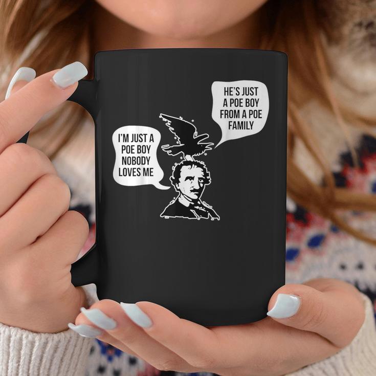 Edgar Allen Poe Raven Book Nerd Poet Literature Graphic Print Coffee Mug Unique Gifts