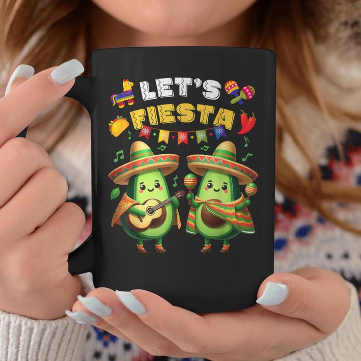 Lets Fiesta 5 De Mayo ポンチョ アボカド メキシカン パーティー メンズ レディース コーヒーマグ 面白い贈り物