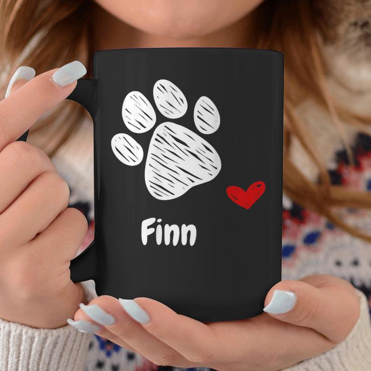 Finn Dog Paw Best Puppy Dog Finn Dog Lover コーヒーマグ 面白い贈り物