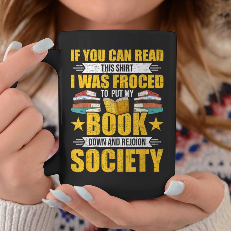 I Was Forced To Put My Book Down Book Lovers Reading Graphic Print Coffee Mug Unique Gifts