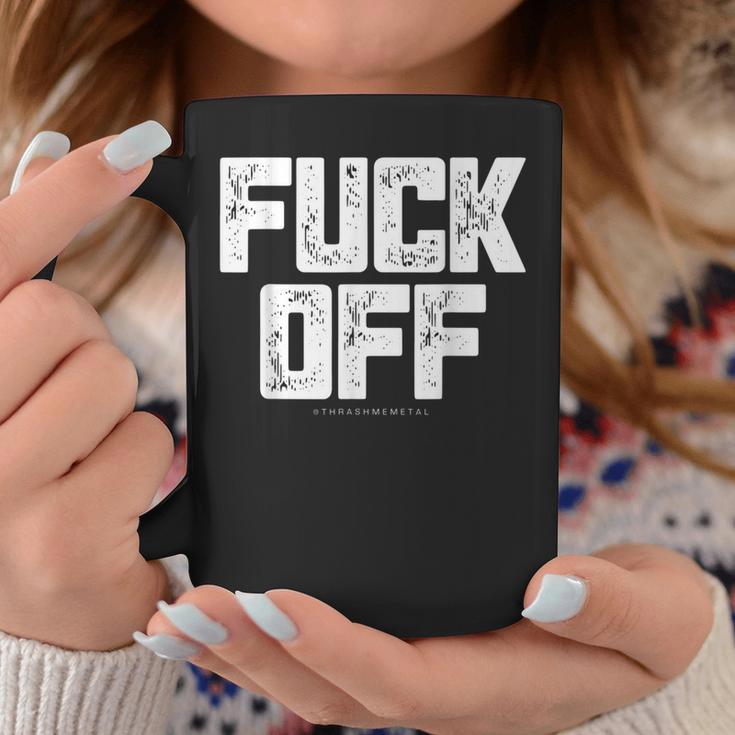メンズ Fuck Off Thrash メタル コーヒーマグ 面白い贈り物