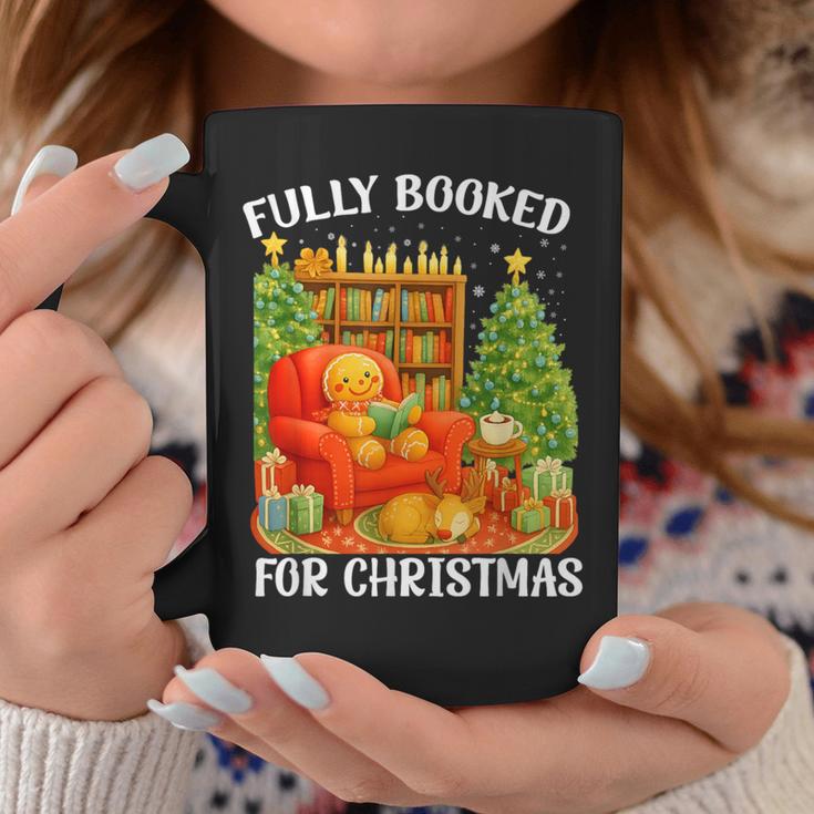 Fully Booked For Christmas Holiday Book Lover Santa Graphic Print Coffee Mug Unique Gifts
